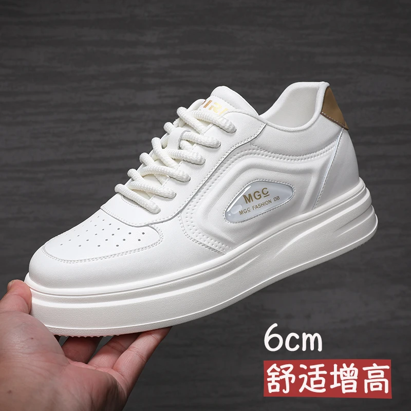 板鞋男2025秋季新款内增高男鞋时尚百搭男士休闲鞋小白鞋软底潮鞋