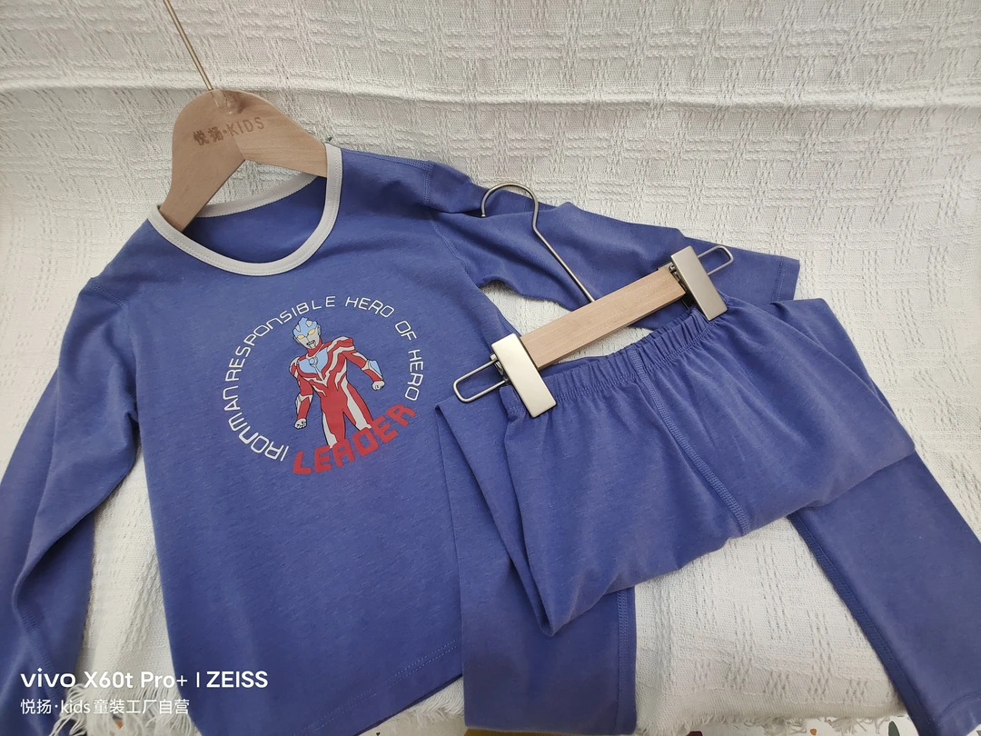 春秋儿童家居服套装卡通印花