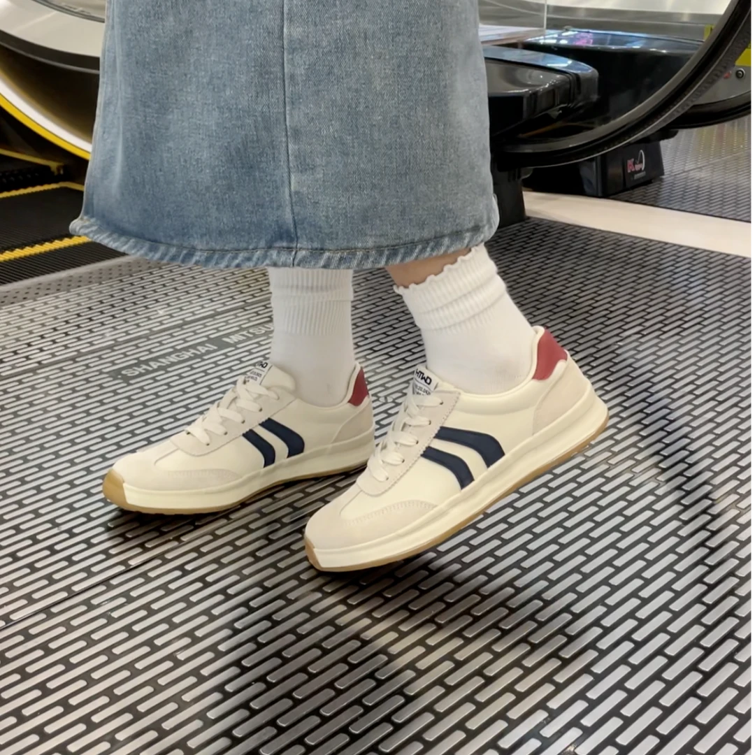 【运动防滑阿甘鞋】热风2024年秋季通勤软底德训鞋板鞋女鞋H14W4130