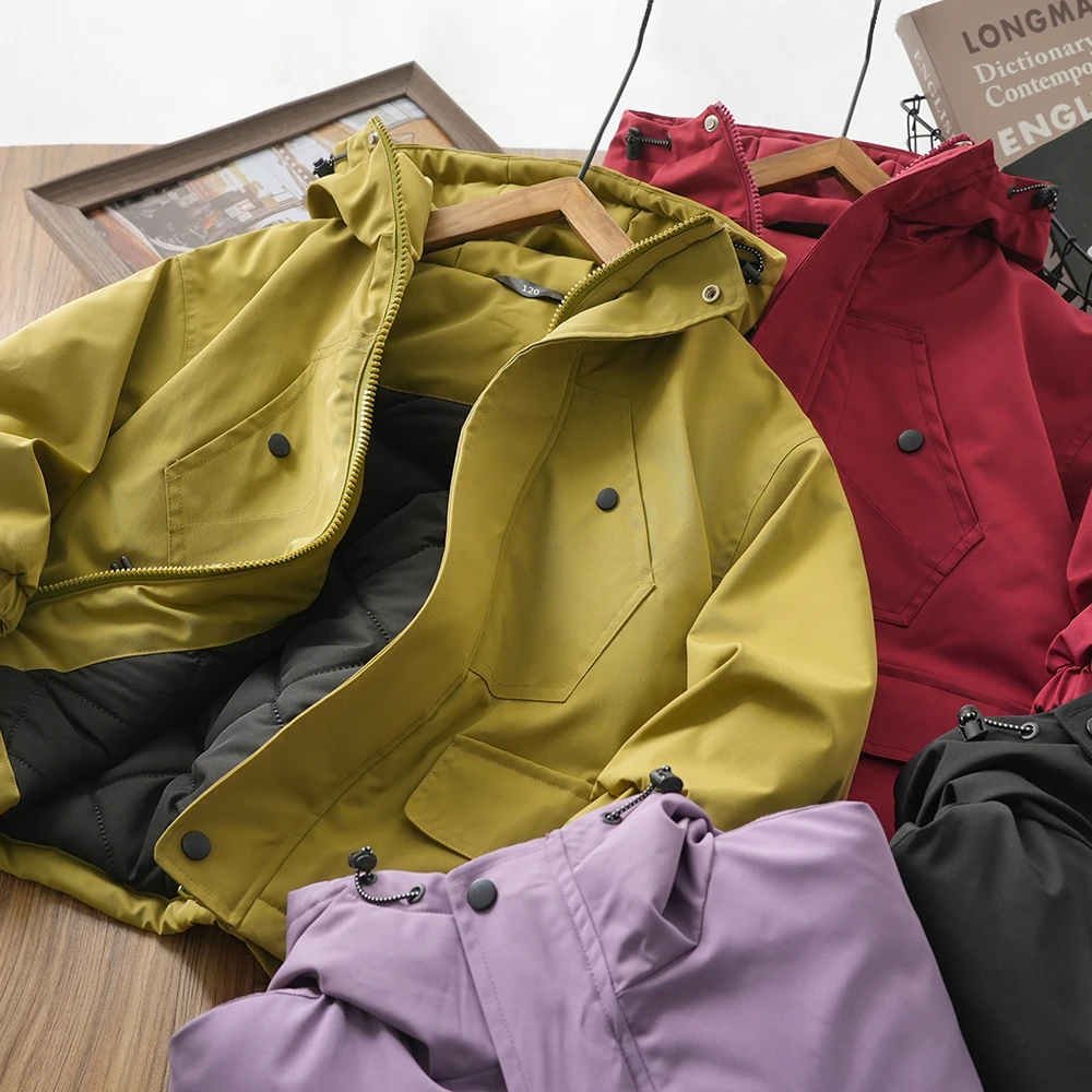 男童儿童秋冬新款口袋拼接连帽棉服中大童拉链外套厚实8628