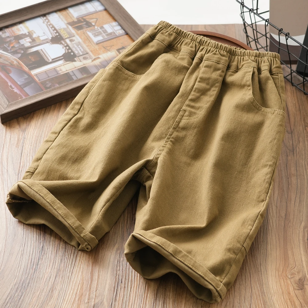 童装儿童夏季新款皮标休闲工装裤短裤中大童男童百搭洋气五分裤