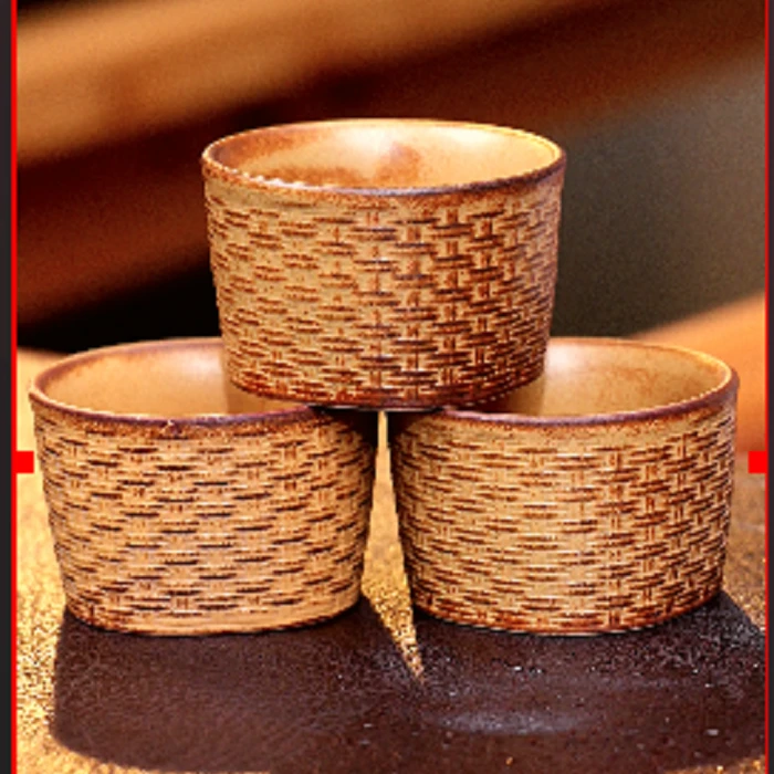 y0120竹编全手工主人杯（一个）