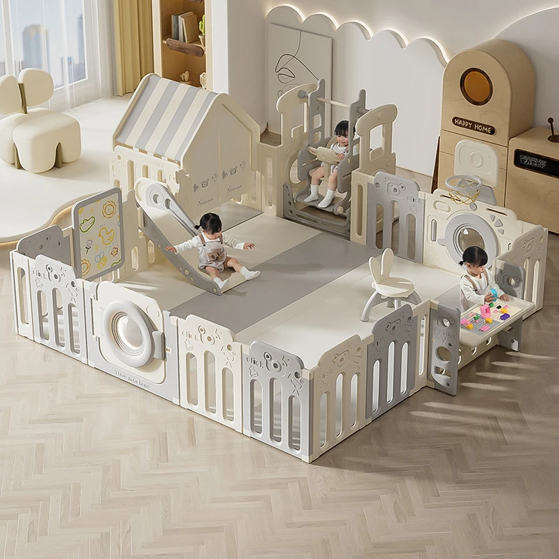 宝宝围栏婴儿防护栏室内家用栅栏儿童客厅地上爬行学步游戏栏爬垫