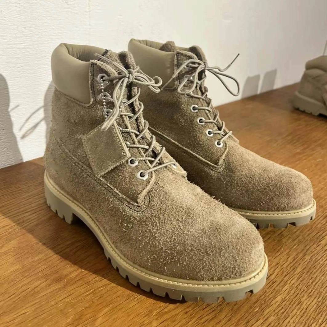 马丁靴男潮款高帮大头机车靴户外厚底增高工装靴子男沙漠徒步鞋子