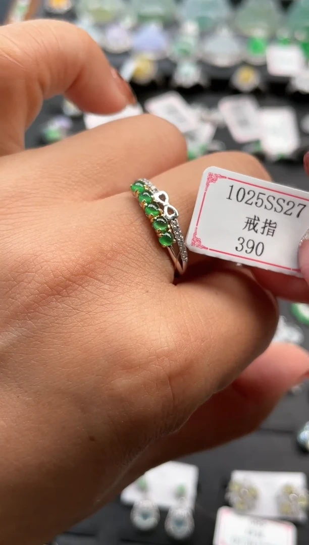 【闪购商品】翡翠戒指银S925镶嵌1025SS27