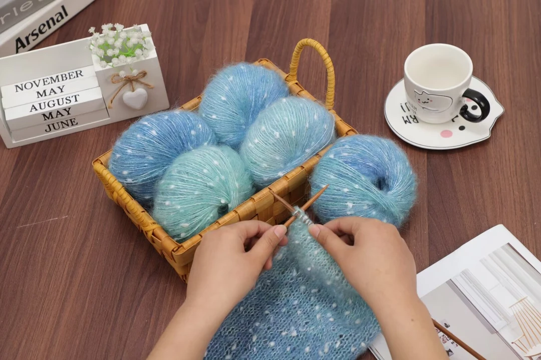 渐变马海毛云朵马海毛一团50克手编毛线团