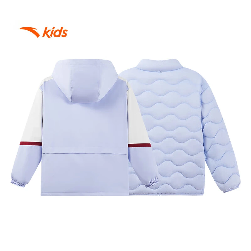 安踏儿童羽绒服2024年冬季女篮球系列保暖鸭绒外套362441601-ZB