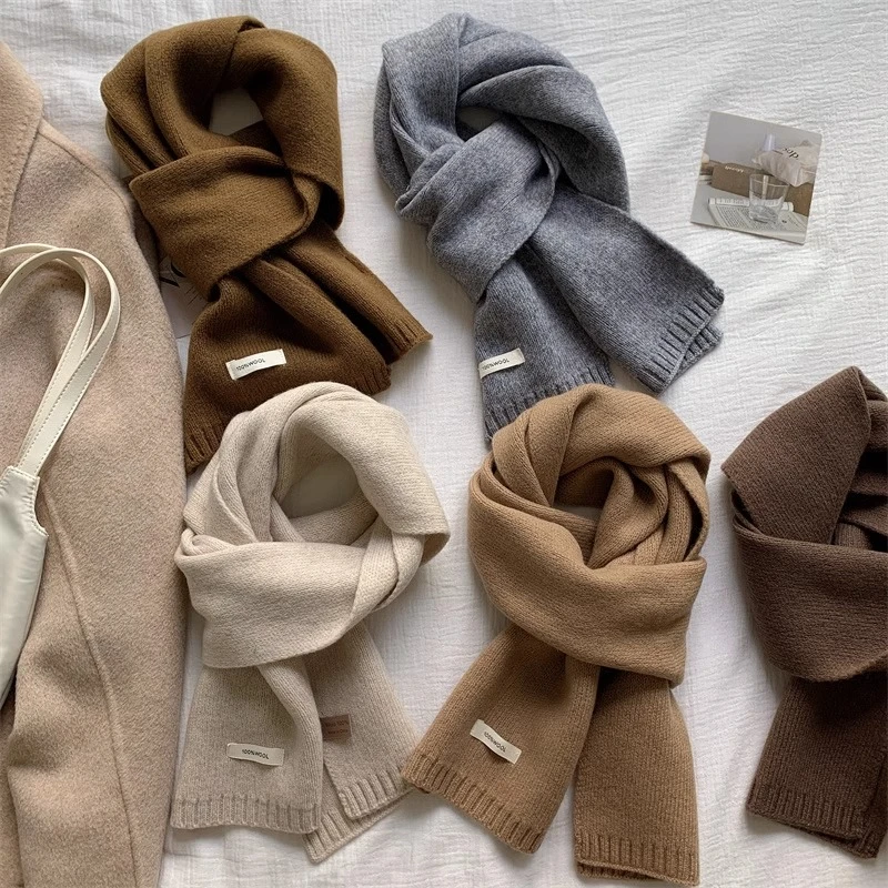 精选澳洲纯羊毛围巾女2023新款百搭男女生冬季保暖针织围脖情侣款