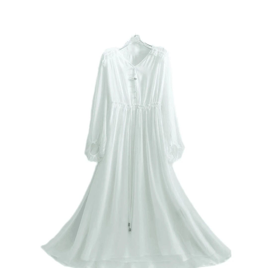 【2024-禾枫表弟】重磅100桑蚕丝连衣裙Y24C9076