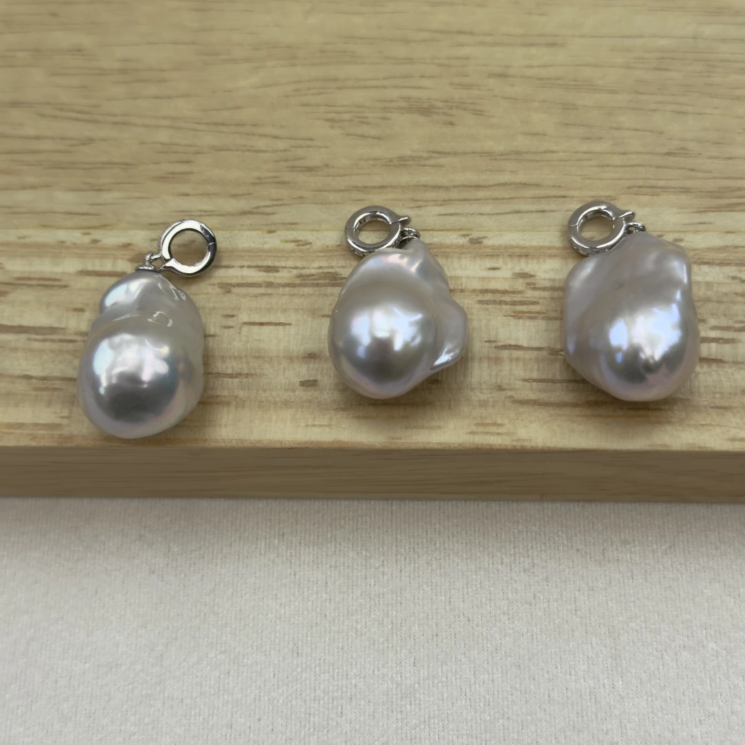 TD160【蓝血贵族】天然极光巴洛克珍珠万能扣吊坠多样性发一