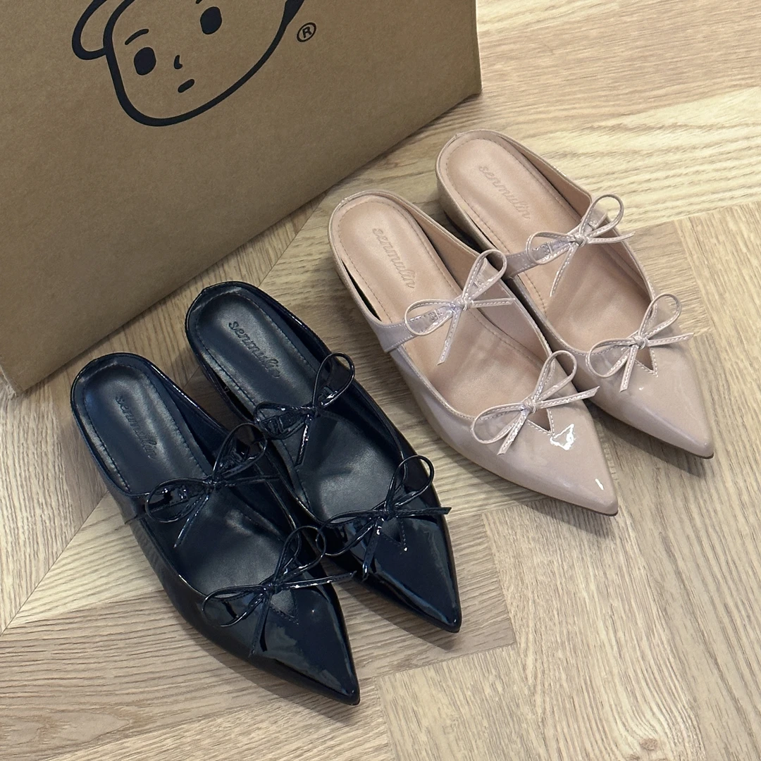 4cm内增高通勤包头半托2024夏季百搭高级感单鞋浅口气质女鞋子