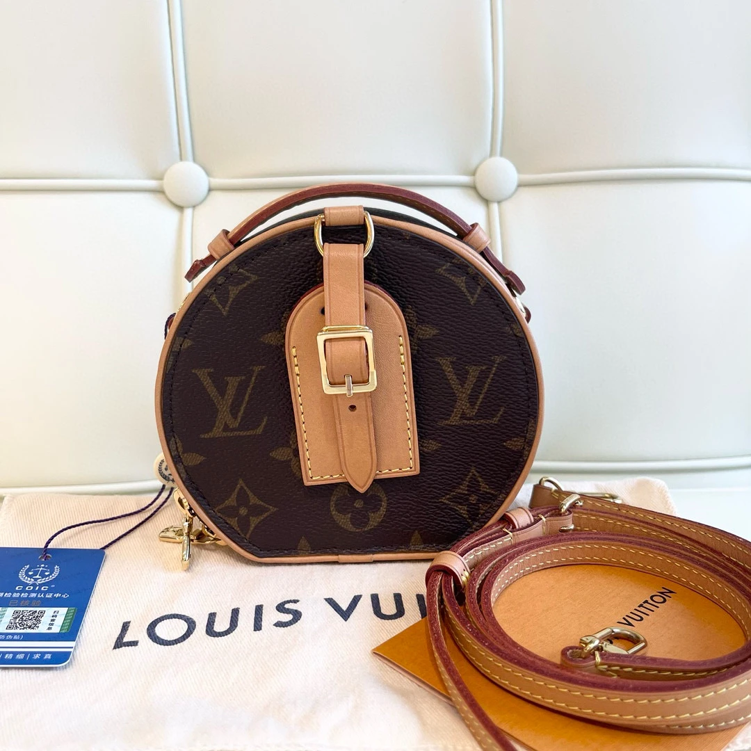 95新 LouisVuitton/路易威登 116430 lv mini小圆饼单肩包斜挎包
