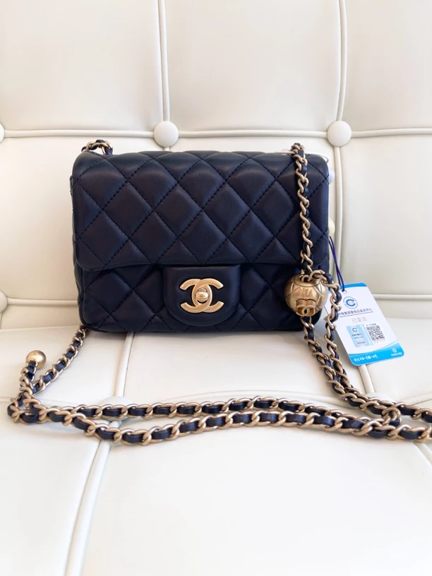 99新 Chanel/香奈儿 115858 chanel香奈儿金球方胖子单肩包