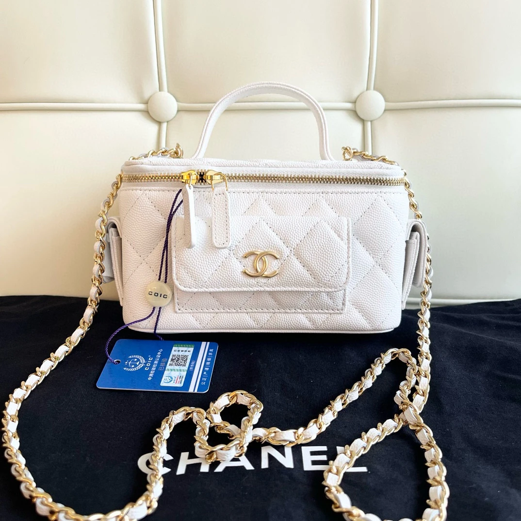 99新 Chanel/香奈儿 116389 香奈儿23B 白色小盒子单肩包斜挎包