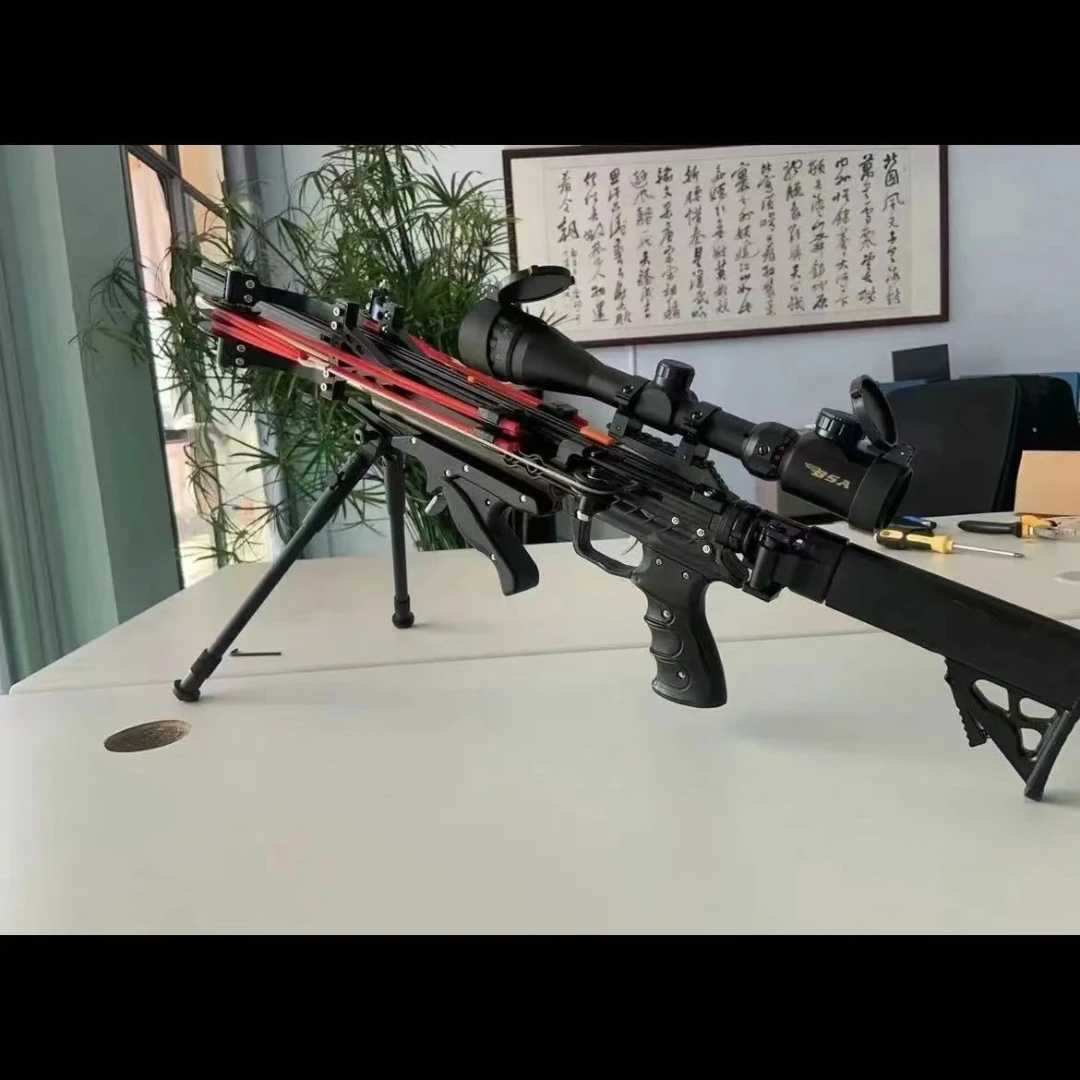 龙胆10代x40连发弹弓射程远成年人高精度户外滑膛弓打珠器复合弓