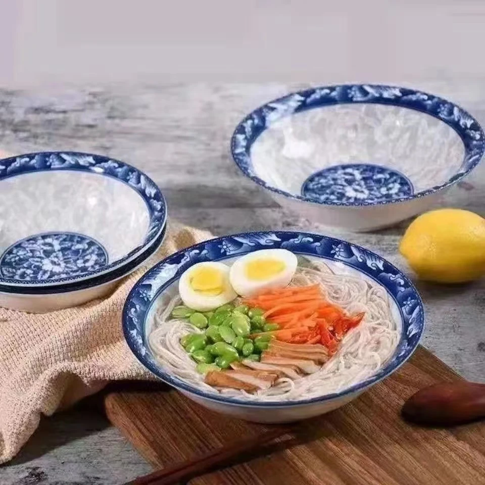 发7英寸青花面碗6个 食品厂家补贴  丢件破损联系客服