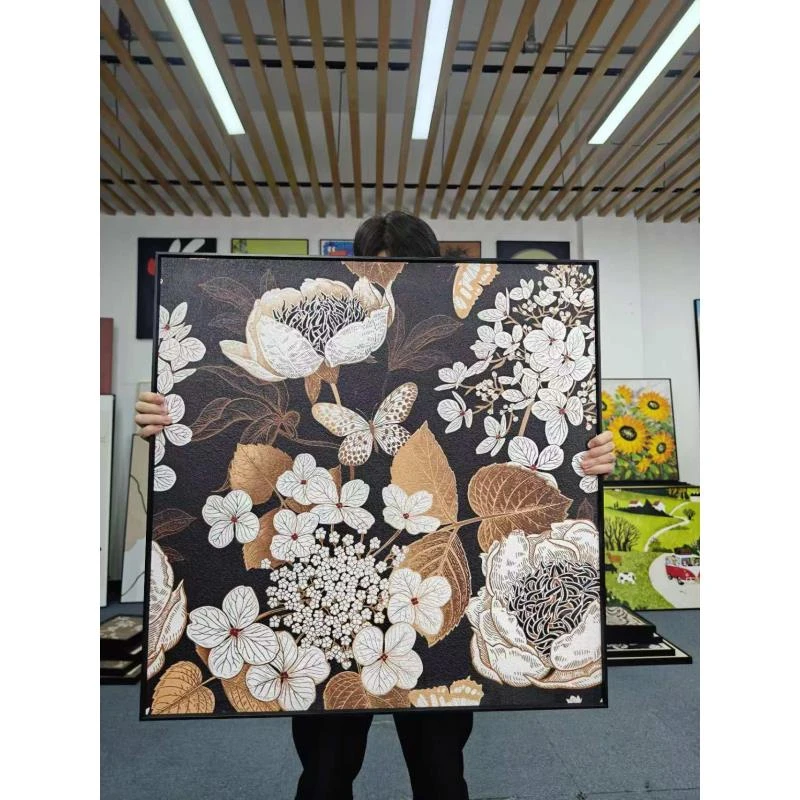 复古美式国风中古艺术小众高级感客厅装饰画沙发背景墙挂画8080