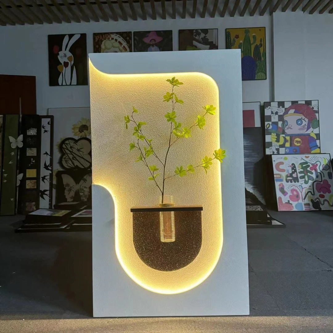 砂岩BB水培绿植装饰灯画墙壁灯入户玄关客厅背景墙书房挂画