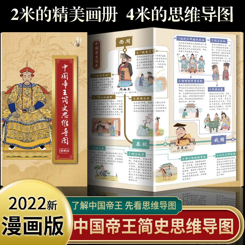 正版中国帝王简史思维导图历史人物介绍中国皇帝简史历史百科全书