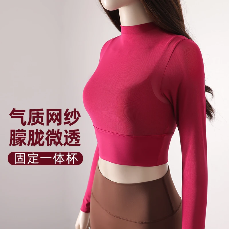 瑜伽上衣女2024新款普拉提训练紧身衣专业晨跑高级感健身长袖秋季