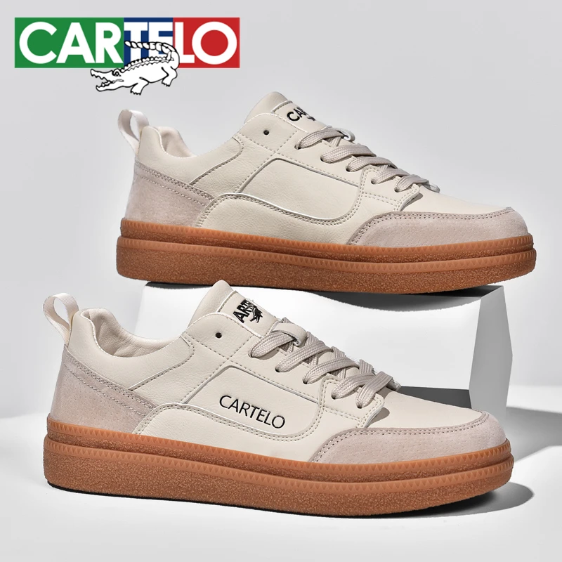 CARTELO/卡帝乐鳄鱼秋季时尚男士板鞋百搭软底低帮潮鞋休闲鞋男