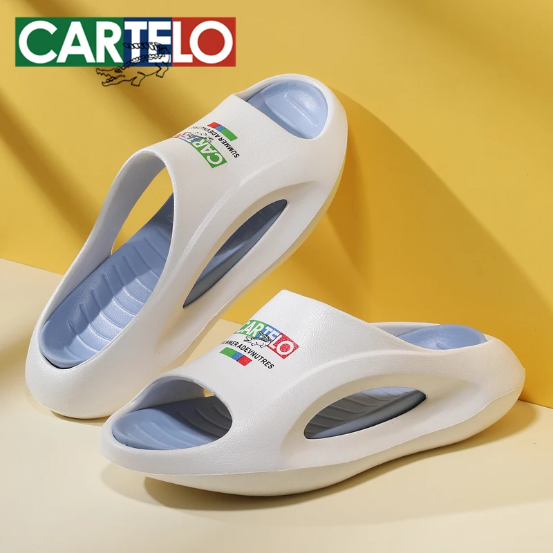 卡帝乐鳄鱼夏季休闲厚底耐磨拖鞋软底户外一字拖潮流外穿情侣凉拖