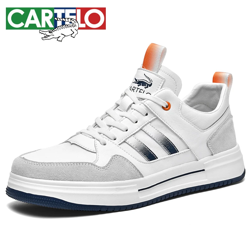 CARTELO/卡帝乐鳄鱼夏季新款韩版真皮复古时尚防滑百搭休闲鞋男