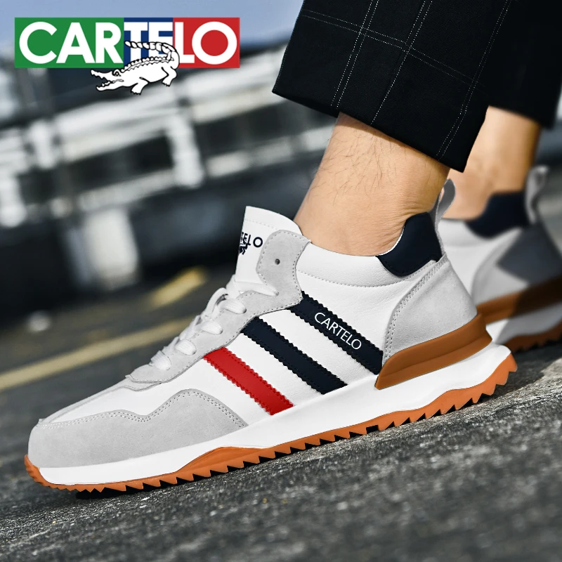 CARTELO/卡帝乐鳄鱼时尚运动休闲鞋男士百搭户外大码软底耐磨鞋子