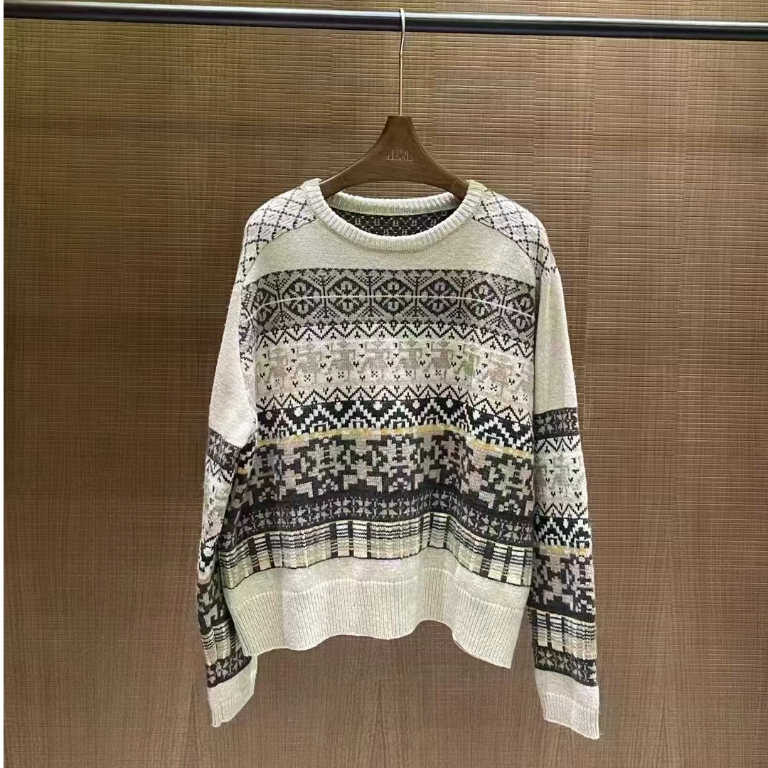 经典复古费尔岛毛衣女