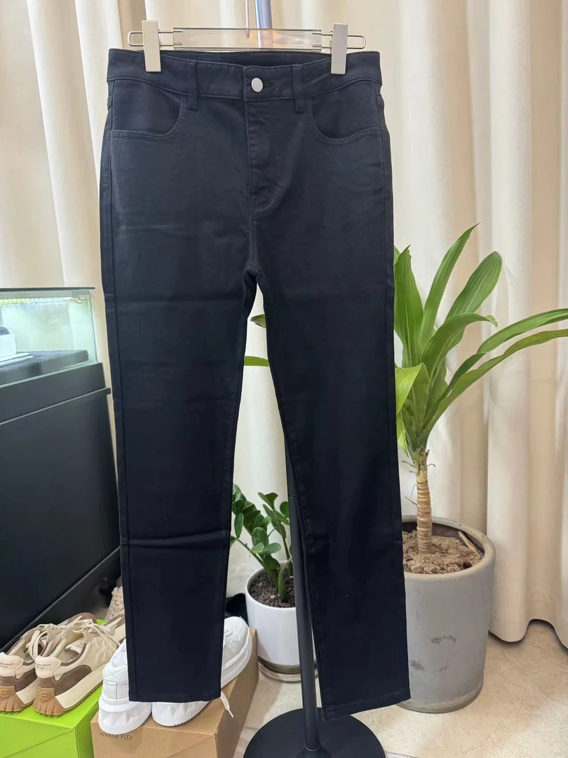 土耳其棉天丝粘纤 加薄绒中腰弹力显瘦黑牛小脚小黑裤女