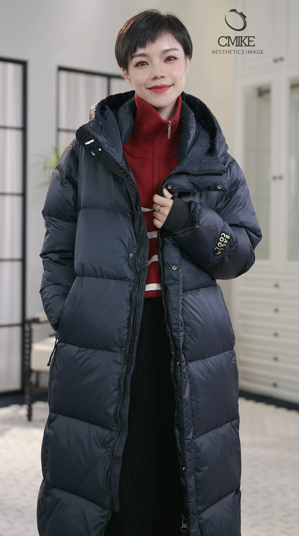 白鹅绒羽绒服女款时尚女士加厚保暖男女同款8053