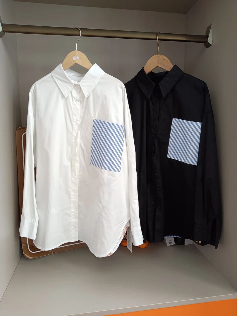 1001新款重工后刺绣图案衬衫