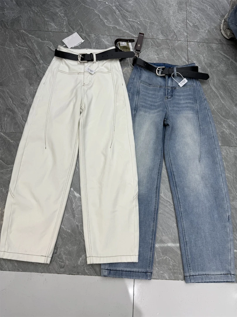 80170新款时尚秋冬季线条设计款洗水牛仔裤