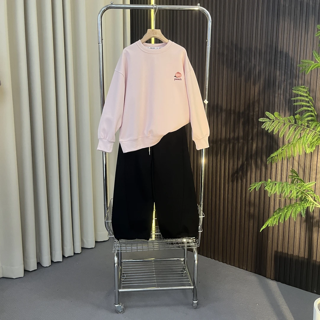 女童卫衣套装秋装2024新款洋气大童春秋宽松上衣儿童卫裤两件套