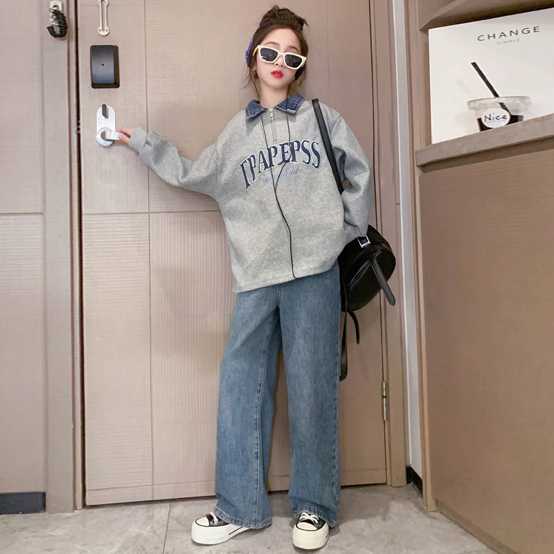 女童套装秋季2024新款中大童春秋装小女孩时髦洋气儿童休闲两件套
