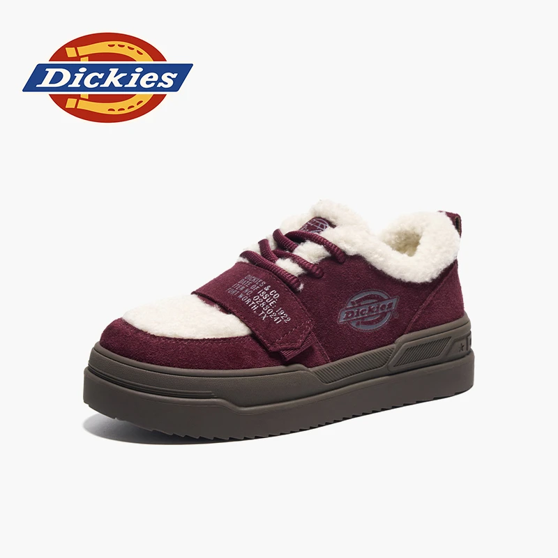Dickies雪地靴女2025年秋季加厚棉鞋加绒保暖毛毛鞋女厚底休闲鞋