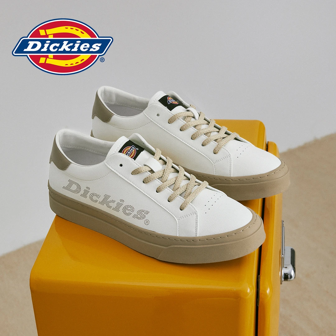 Dickies小白鞋男2023秋季新款男鞋透气薄款潮流百搭男士休闲鞋子