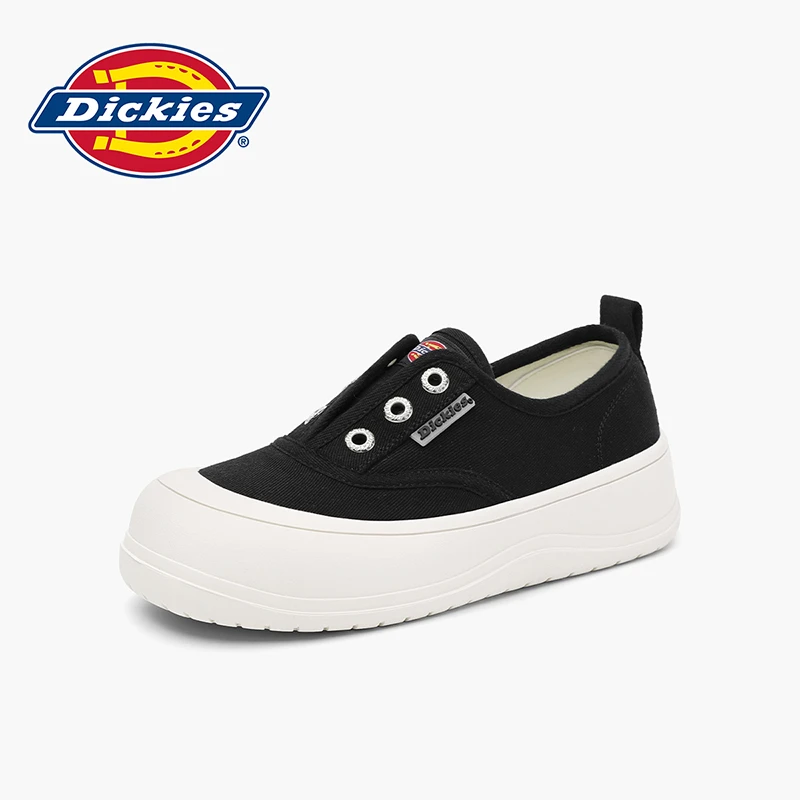 Dickies小白鞋女2025秋季新款厚底时尚休闲鞋一脚蹬百搭帆布鞋子