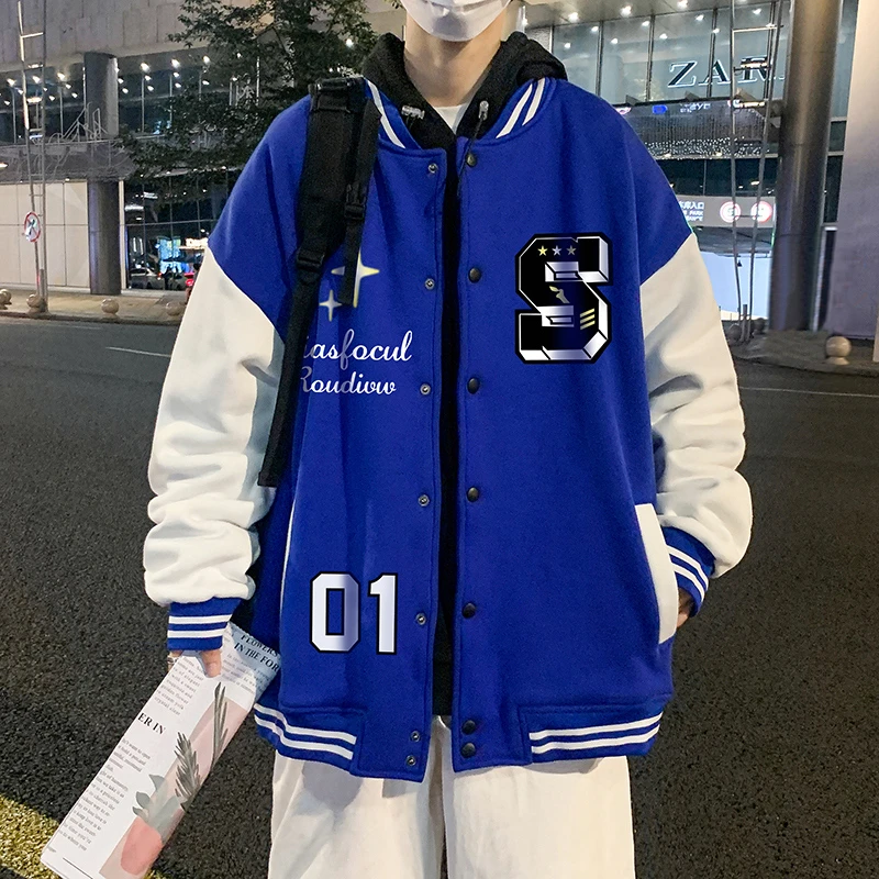 棒球服外套男士春秋季美式潮牌潮流痞帅宽松秋装男款夹克上衣服男