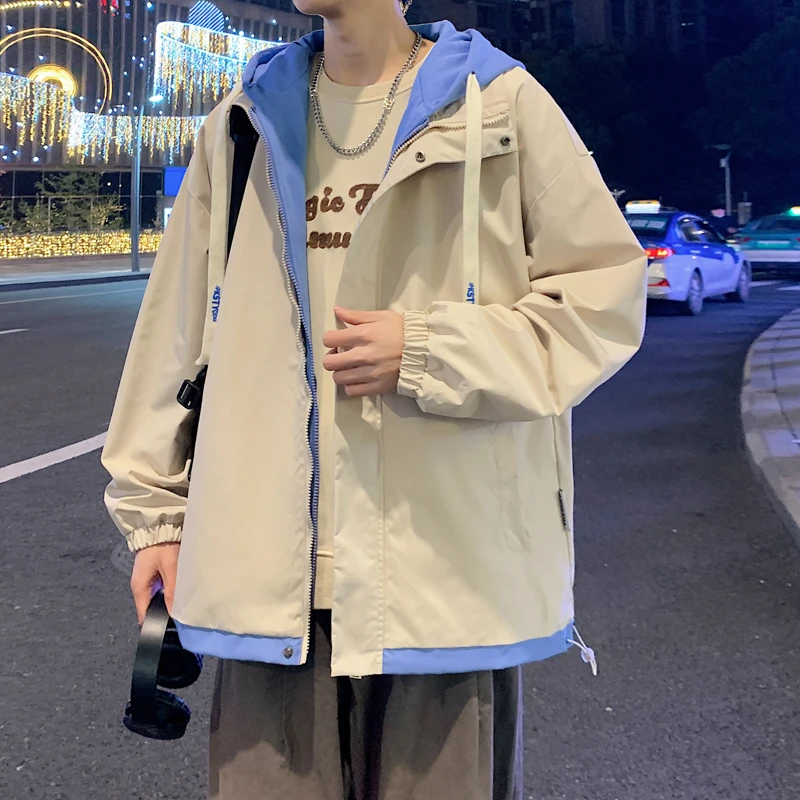 假两件外套男士春秋冬季2025新款潮牌痞帅宽松休闲夹克男装上衣服