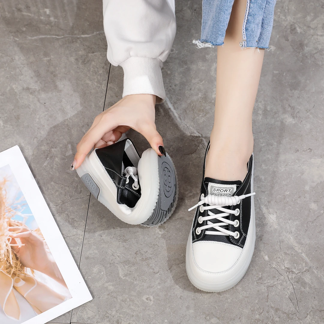 秋季新款女小白鞋休闲时尚百搭舒适平底两穿一脚蹬板鞋/DFD5267