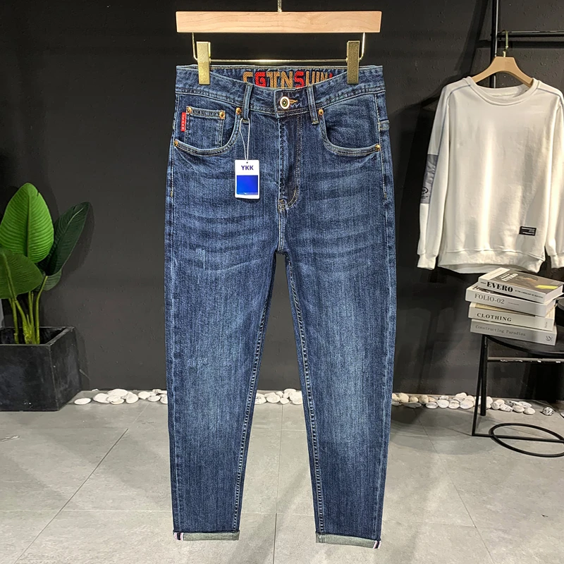 （爆款）2022男士百搭牛仔裤新款大牛风复古软牛仔直筒休闲长裤