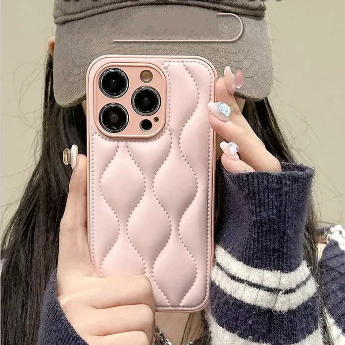 菱格羽绒服VIVOX100PRO/x90日韩x80pro高级感x70轻奢防摔手机壳