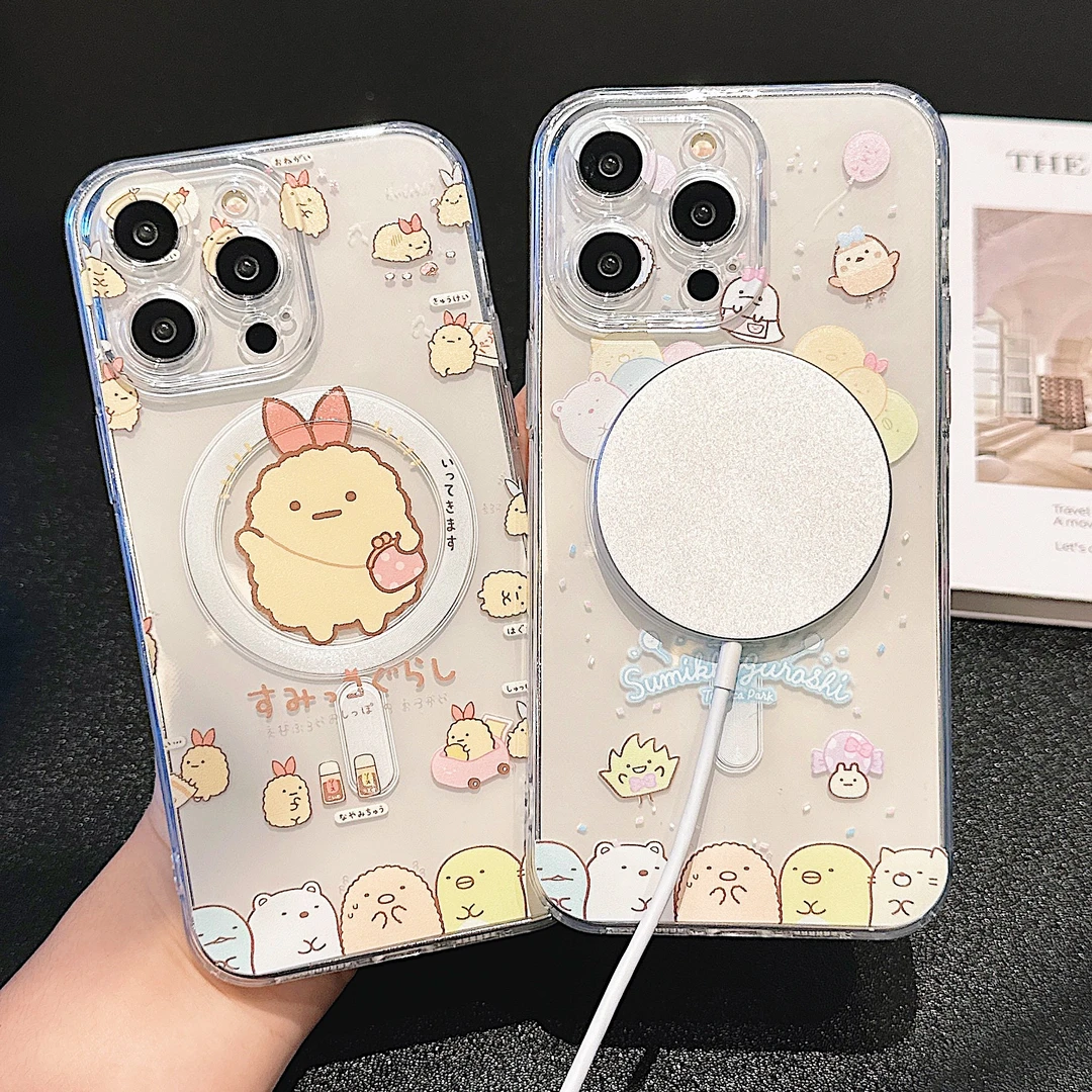 磁吸magsafes苹果15手机壳iPhone14promax小鸡12可爱11卡通13透明