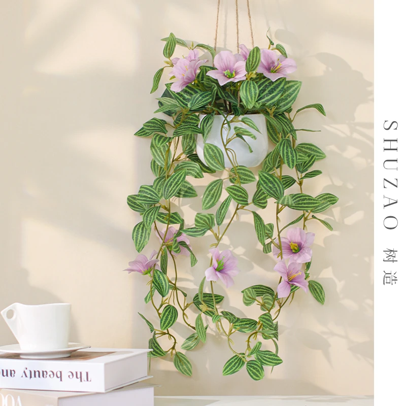 【夏天的风】仿真花青白玉吊兰清新垂吊绿植玄关客厅卧室挂饰摆件