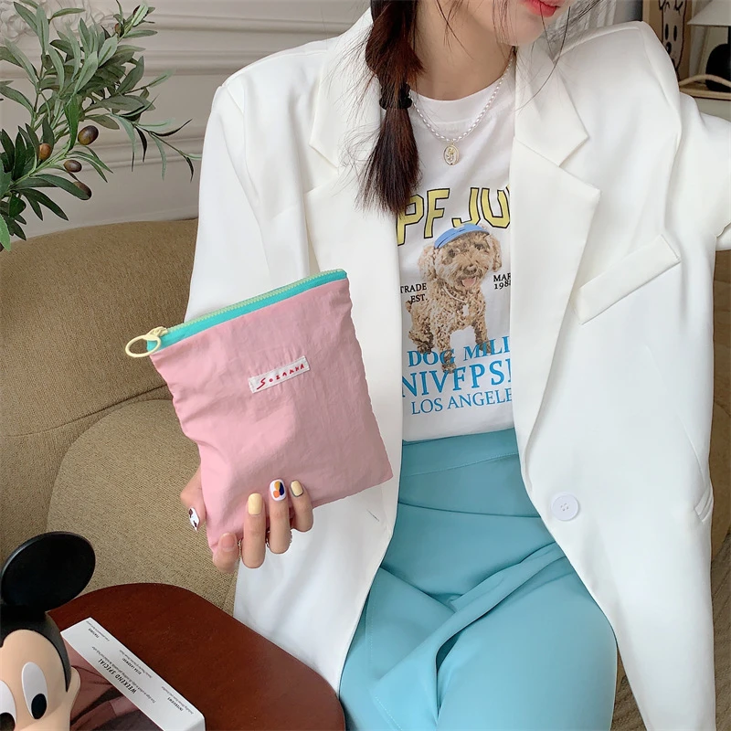 家用春夏新色马卡龙化妆包随身便携可爱小包零钱包首饰包收纳袋