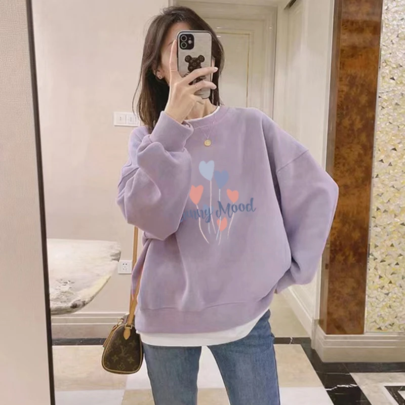 大码胖mm卫衣女秋冬2025新款爆款宽松显瘦设计感小众加绒上衣外套