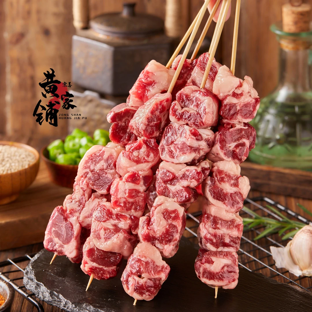 潮超优质雪花牛肉串烧烤空气炸锅安格斯牛肉腌制500g手工鲜嫩美味
