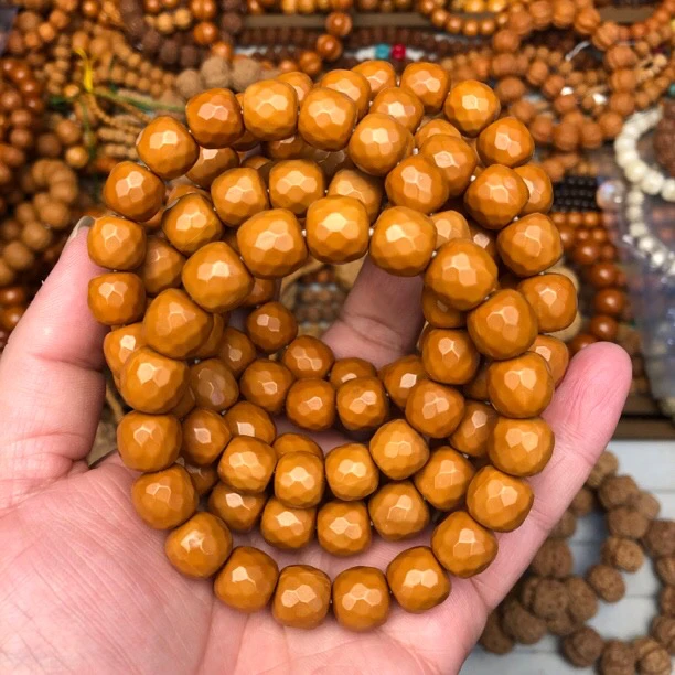 猴头核桃手串钻面14mm猴头核桃光珠手串（微返油黑点介意勿拍）