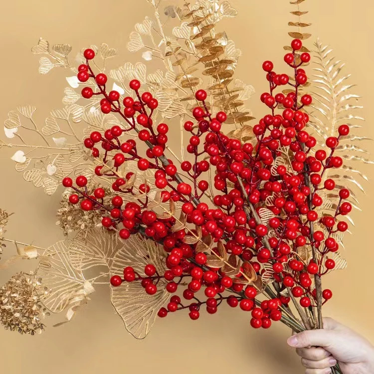 2023新款发财好运果新婚乔迁开业仿真花假花喜庆招财装饰客厅餐桌